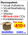 demopaket demoaufnahme demo musik